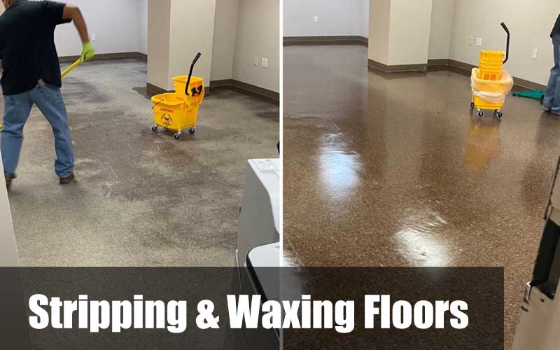 Stripping and waxing commercial floors