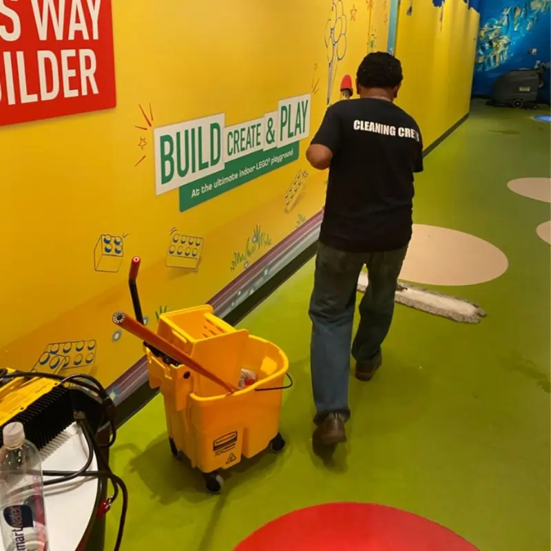 Sweeping and carpet cleaning at major tourist attraction in Jersey City