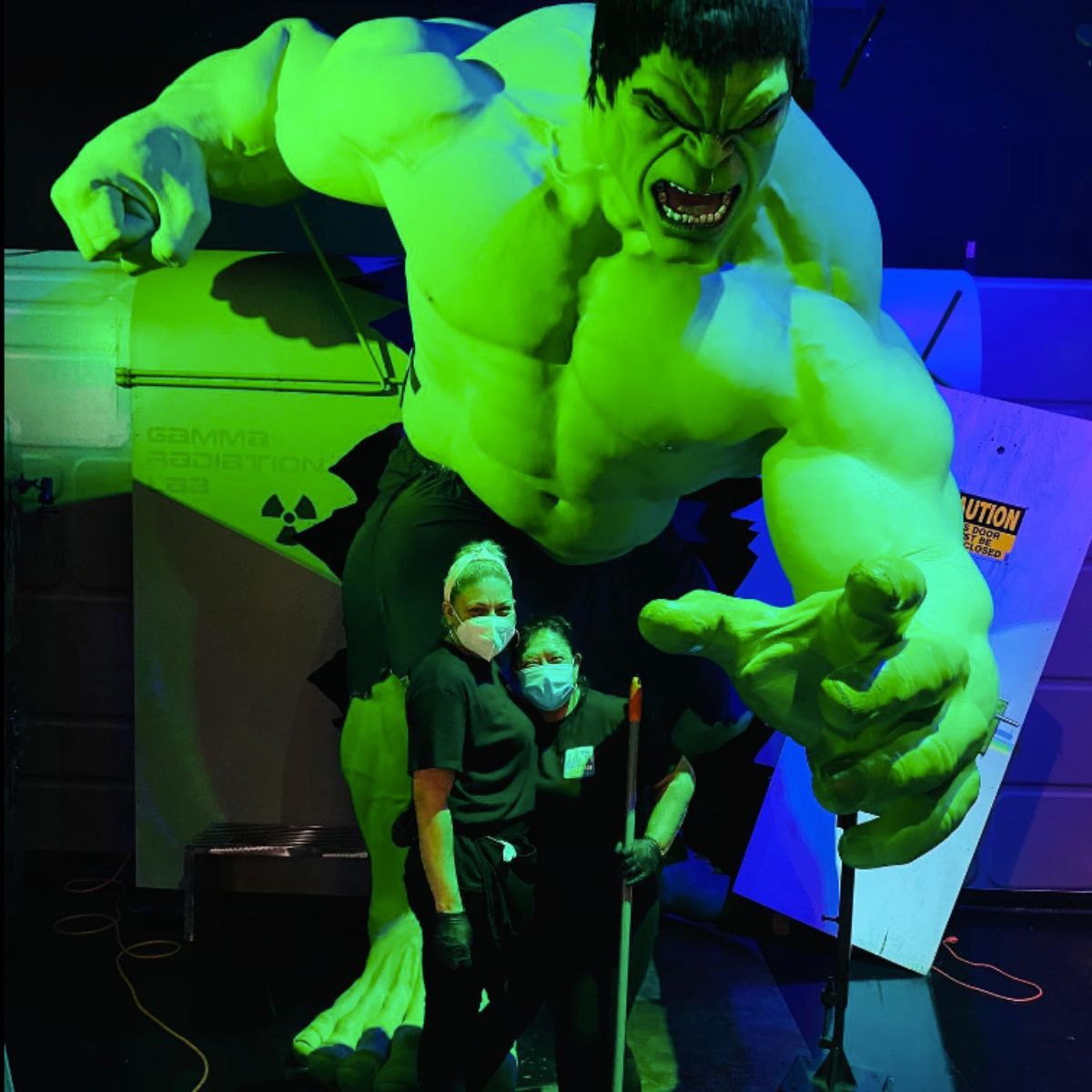 Cleaning team at turist attraction in NYC