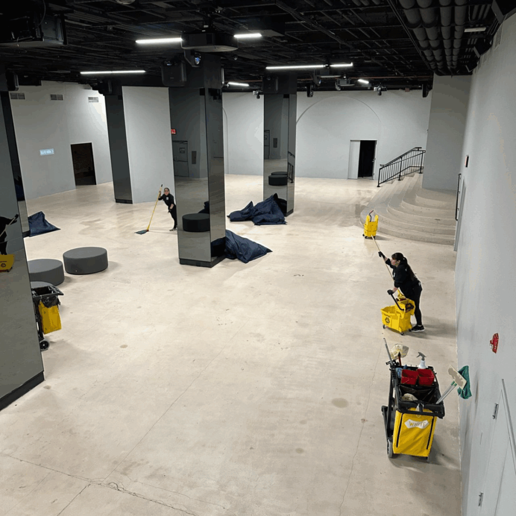 Commercial floor cleaning