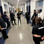 Our commercial cleaning team during team quality review
