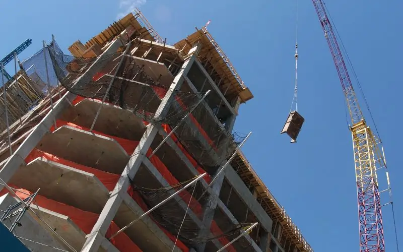 Construction of high-rise building in NYC