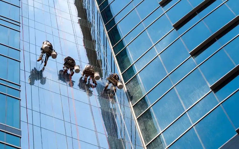 Exterior cleaning of NYC high-rise post-construction