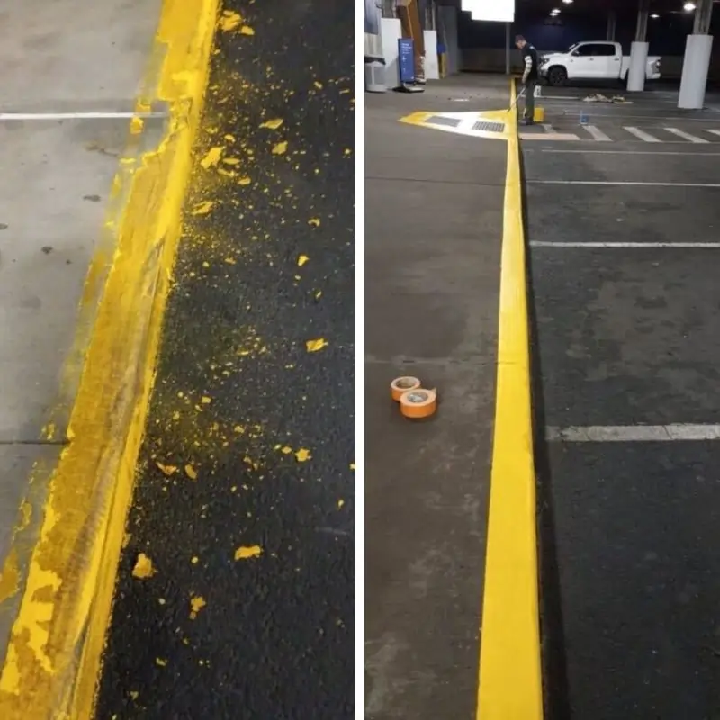 Curb maintenance at warehouse in NYC