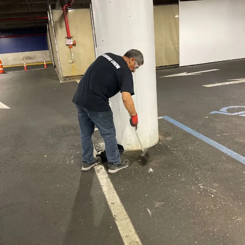 Debris and trash removal and sweeping grounds at warehouse in NYC