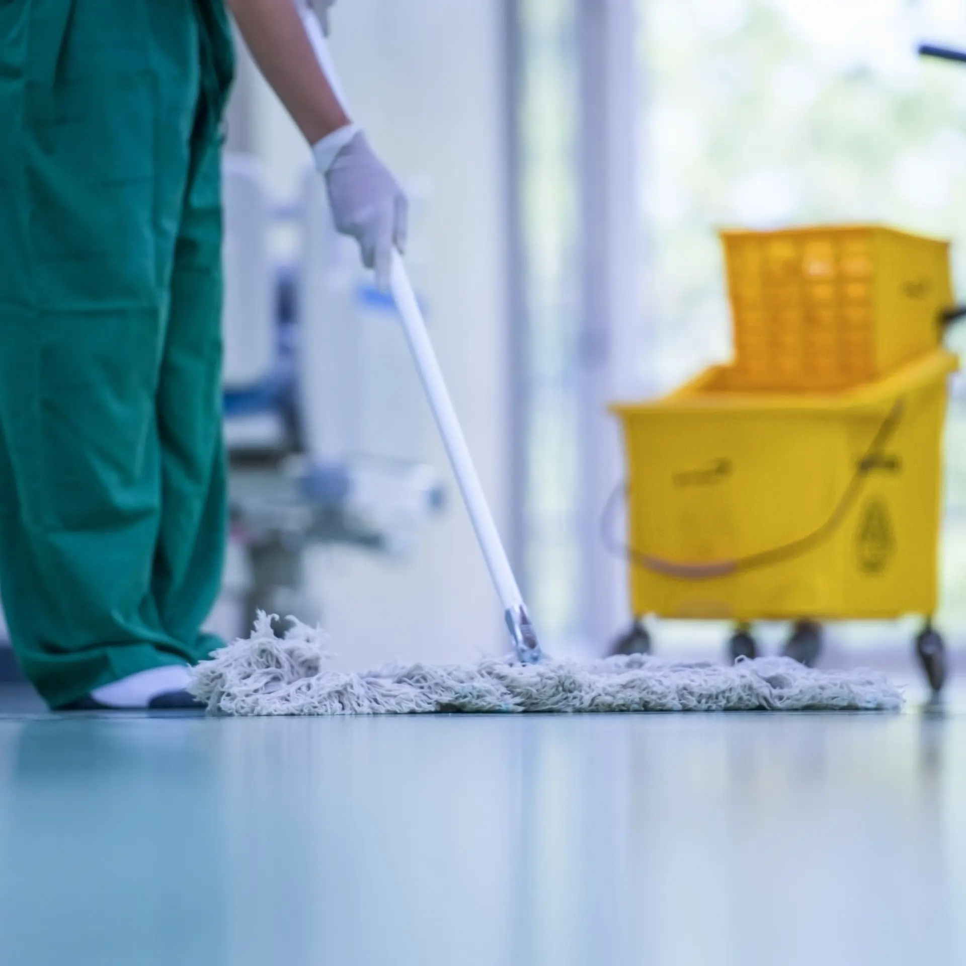 Hospital-floor-floor-mopping