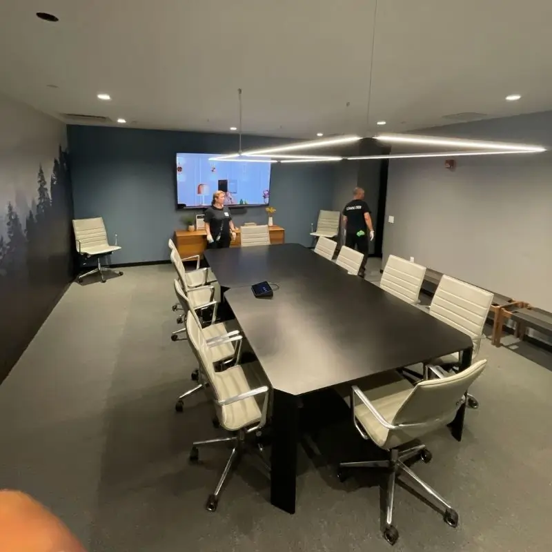Conference room cleaning in Manhattan Class-A office space