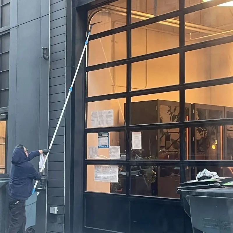 Exterior window cleaning of manhattan office space