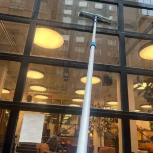 Window cleaning office windows in Class-A office building in Manhattan