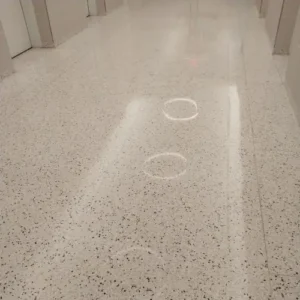 NYC Office - marble floor after cleaning and polishing