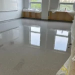After Picture - Vinyl floor strip and wax in NYC charter school class room