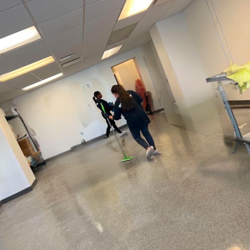 Before Picture - Cleaning Office cement floors in lower Manhattan office building