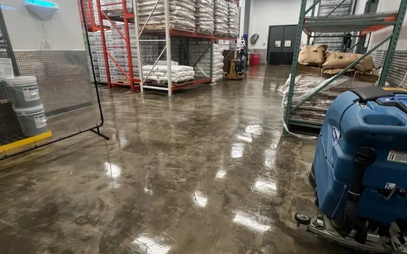 Cleaning and restoration of NYC warehouse cement floor